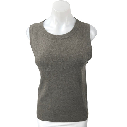 Zara Women's Gray Knitted 2-Piece Button Up Cardigan Sweater & Tank Top Set Sz L