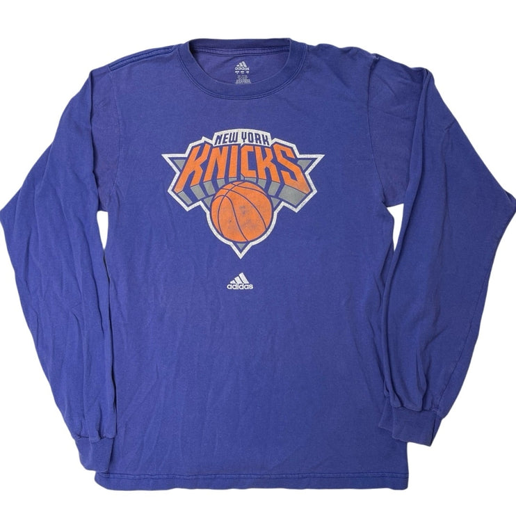 Adidas Men's Blue New York Kicks Basketball NBA Pullover Sweatshirt Top Size S