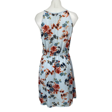 Collective Concepts Floral Sleeveless Cami Halter Neck Flare Mini A-Line Dress M