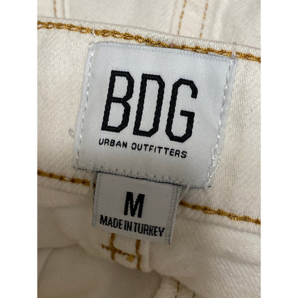 Urban Outfitters BDG Womens White High Rise Slit Midi Flare A-Line Denim Skirt M