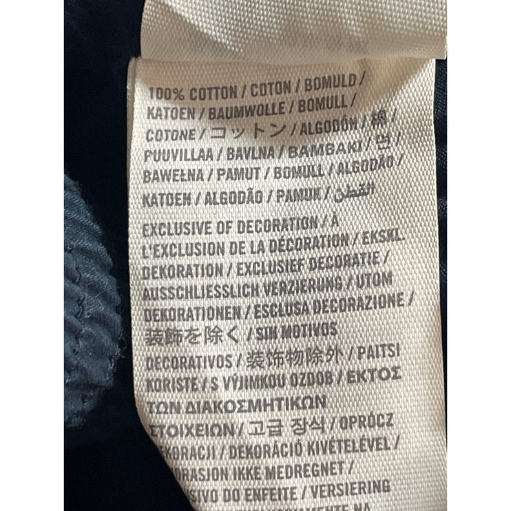 Abercrombie & Fitch Navy Blue Floral Lace Mid Waist Straight Mini Skirt Size S