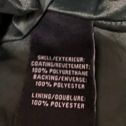 7 For All Mankind Green Faux Leather Elastic Waist Mini A-Line Flared Skirt Sz M