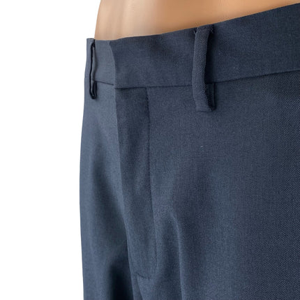 Kenneth Cole Reaction Blue High Rise Straight Chino Trousers Dress Pants 34X32