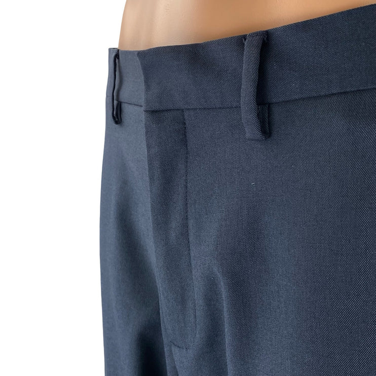 Kenneth Cole Reaction Blue High Rise Straight Chino Trousers Dress Pants 34X32