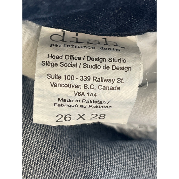 Dish Performance Women's Blue Mid Rise Dark Wash Skinny Denim Jeans Size 26x28