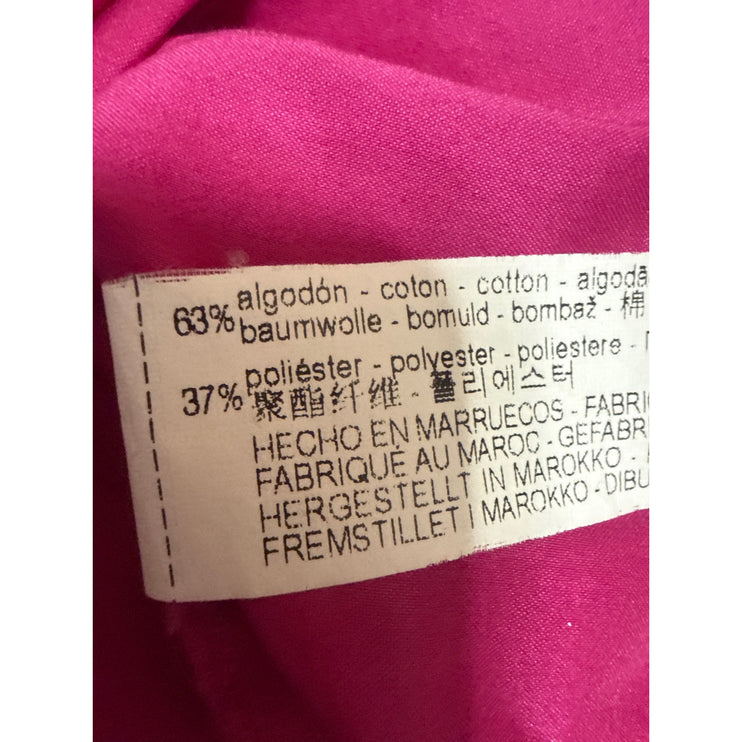 Zara Womens Pink Oversized Mock Neck Half Puff Sleeve Poplin Tunic Blouse Top XS