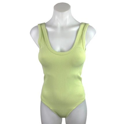 Abercrombie & Fitch Green Rib Knit Sleeveless Cami Camisole Bodysuit Tank Top S
