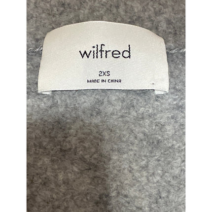 Aritzia Wilfred Dorothy Gray Wool V Neck Long Sleeve Cardigan Sweater Top Sz 2XS