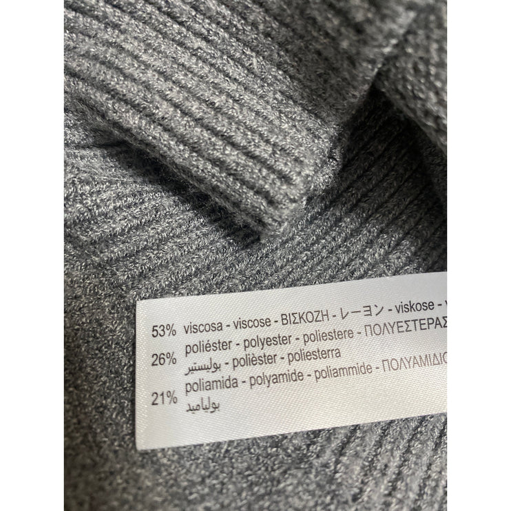 Zara Women's Gray Zip Up Long Sleeve Hooded Hoodie Crop Sweatshirt Sweater Top S