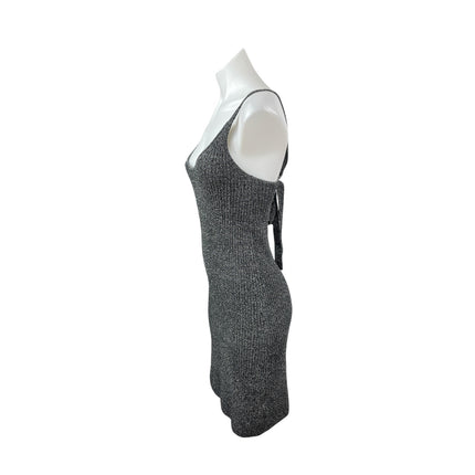 Apparis Women's Dark Gray Knit Cami Scoop Neck Tank Mini Bodycon Dress Size M