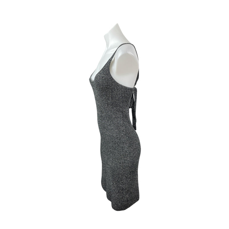 Apparis Women's Dark Gray Knit Cami Scoop Neck Tank Mini Bodycon Dress Size M