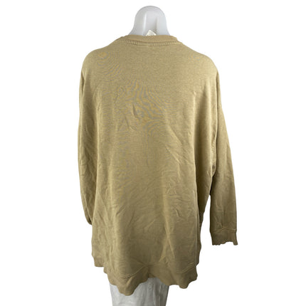 H&M Women's Olive Green Mount Raineir Long Sleeve Fleece Sweatshirt Top Size L