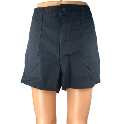 Old Navy OG Chino Women's Navy Blue High Rise Button Zip Utility Shorts Size L