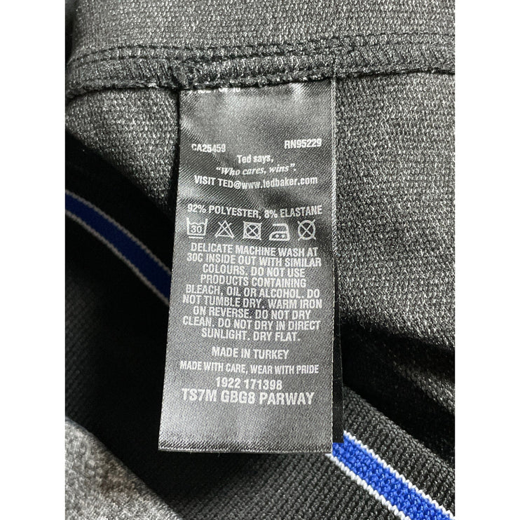 Ted Baker Golf Men's Gray Long Sleeve Full Zip Stand Collar Jacket Top Size M