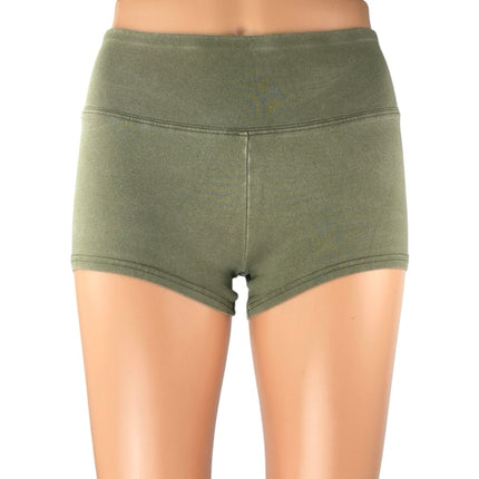 Aritzia TNA Women's Green Low Rise Activewear Fitness Yoga Gym Biker Shorts Sz S