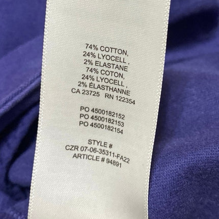 Aritzia Wilfred Picture Purple High Waisted Wide Leg Cargo Trousers Pants Size 8
