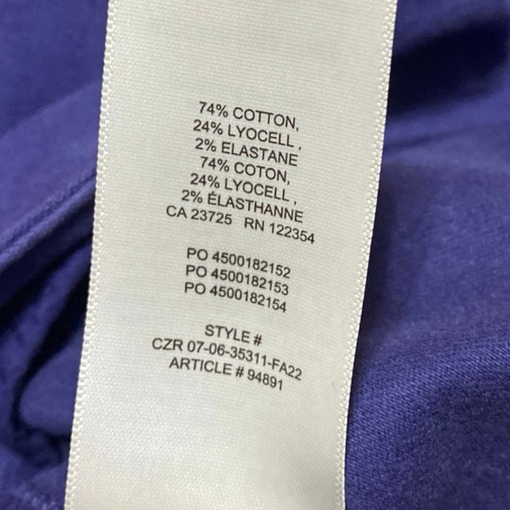 Aritzia Wilfred Picture Purple High Waisted Wide Leg Cargo Trousers Pants Size 8