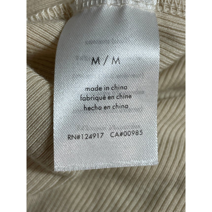 WeWoreWhat Cream Ribbed Knit Slit Sleeveless Tank Sweater Midi Dress Size M