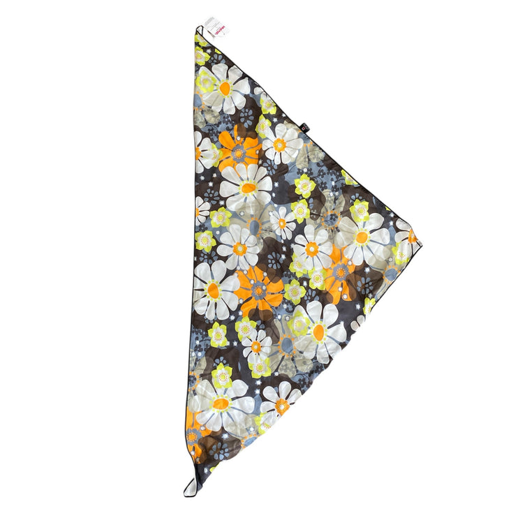 NEW Wrapped Women's Multicolor Floral Neckroll Triangle Wrap Scarf One Size