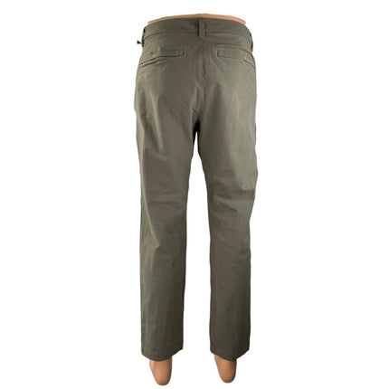 Lululemon Men's Green High Waist Straight Leg Chino Khaki Trousers Pants Size 32