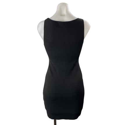 Zara Women's Black Sleeveless High Neck Knit Stretch Mini Bodycon Dress Size S
