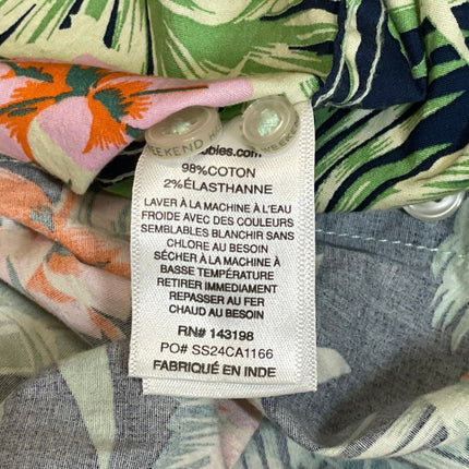 Chubbies Resort Wear Friday Tropical Collared Short Sleeve Button Up Shirt Top M