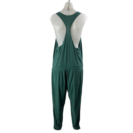 Vuori Lux Women's Green Racerback Sleeveless Drawstring Jogger Jumpsuit Size L