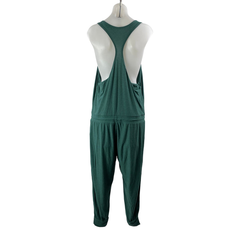 Vuori Lux Women's Green Racerback Sleeveless Drawstring Jogger Jumpsuit Size L