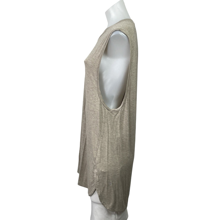 Lululemon Women's Beige Sleeveless Relaxed Yoga Workout Athletic Tank Top Size L