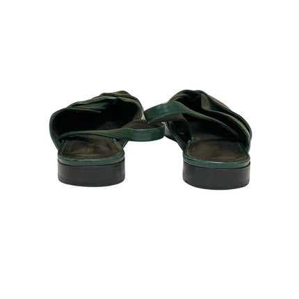 Frame Camille Women's Green Leather Pointed Toe Slingback Flats Sandal Size 8.5