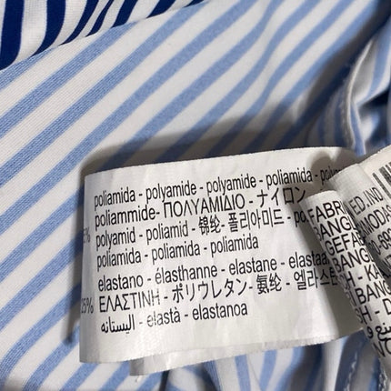 Zara Women's Blue White Striped Collar Long Sleeve Button Down Shirt Top Size S
