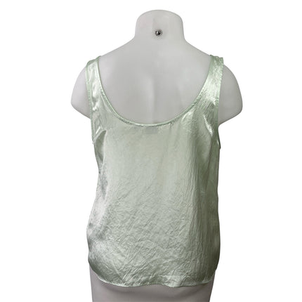 Aritzia Babaton Green Silky Satin Sleeveless Cami Camisole Slip Tank Top Size XL