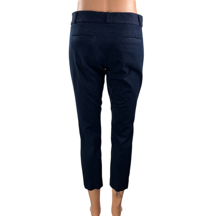 Banana Republic Sloan Women Black Mid Rise Skinny Cropped Trousers Pants Size 2P