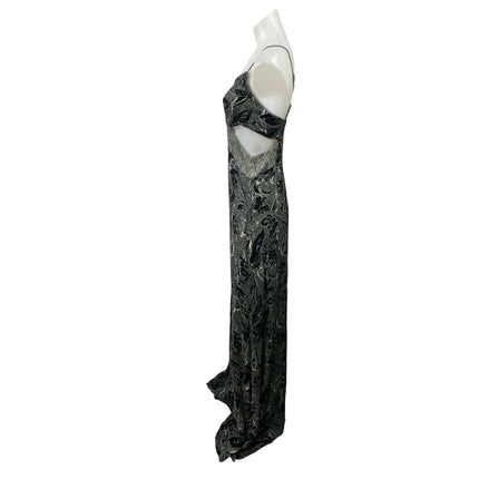 Urban Outfitters Ecote Shipwreck Cutout Black Sleeveless V Neck Maxi Dress Sz M