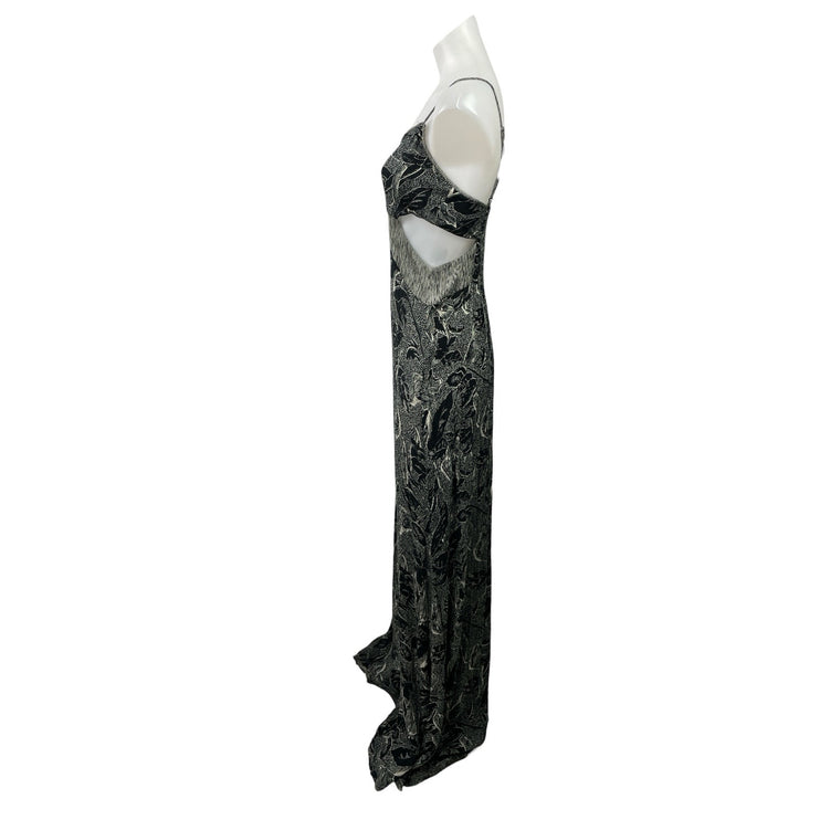 Urban Outfitters Ecote Shipwreck Cutout Black Sleeveless V Neck Maxi Dress Sz M