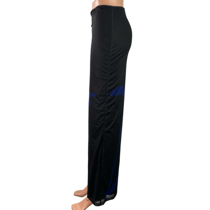 Superdown Women's Black Floral Graphic Print Straight Pencil Maxi Skirt Size S