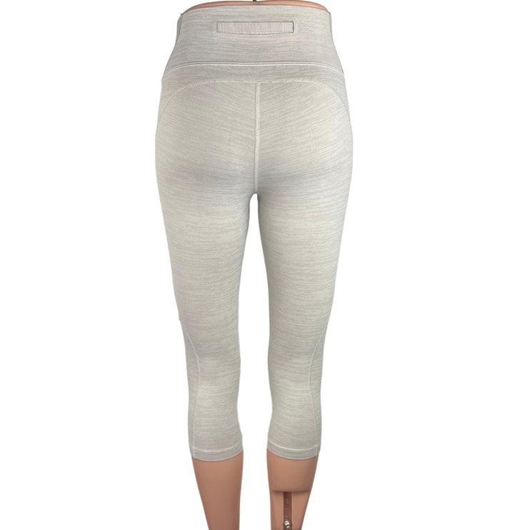 Outdoor Voices Gray White Colorblock Low Rise Pull On Capri Leggings Size XS