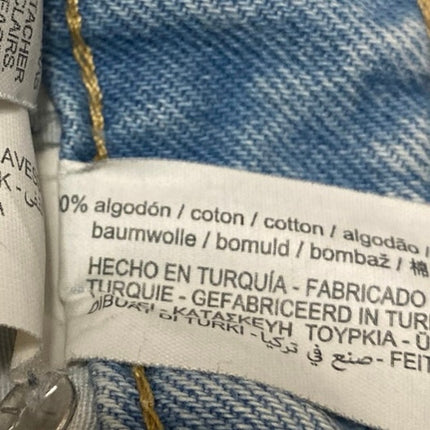 Zara Women's Blue Light Wash High Waisted Boyfriend Denim Jean Shorts Size 6