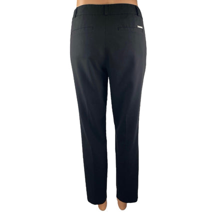 Michael Kors Women's Black Mid Rise Straight Leg Trousers Dress Pants Size 4
