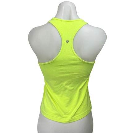 Lululemon Neon Green Racerback Sleeveless Yoga Workout Athletic Tank Top Size 4
