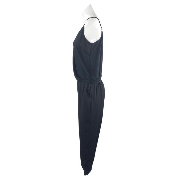 Design Lab Women's Black Sleeveless Cami Camisole Tank V Neck Jumpsuit Size M