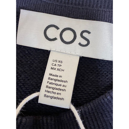 Cos Womens Dark Purple Oversized Crew Neck Long Sleeve Sweater Sweatshirt Top XS