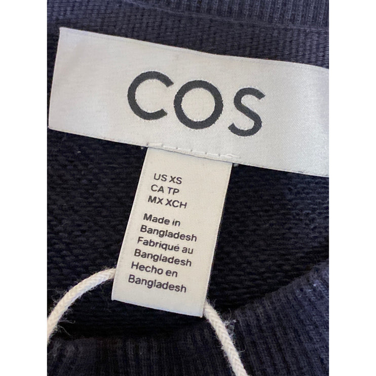 Cos Womens Dark Purple Oversized Crew Neck Long Sleeve Sweater Sweatshirt Top XS