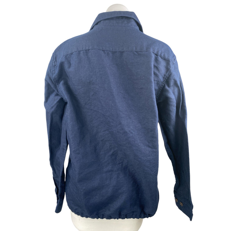 Banana Republic Women's Blue Long Sleeve Pocket Button Up Denim Shirt Top Size M