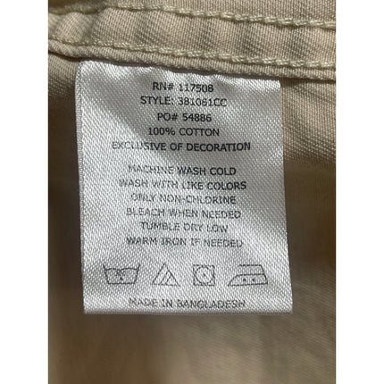 Levi's Mens Beige Tan Khaki Long Sleeve Pocket Button Up Shirt Shacket Jacket XL