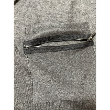 Kensie Dark Gray Long Sleeve Scoop Neck Knit Pocket Mini Sweater Dress Size XS