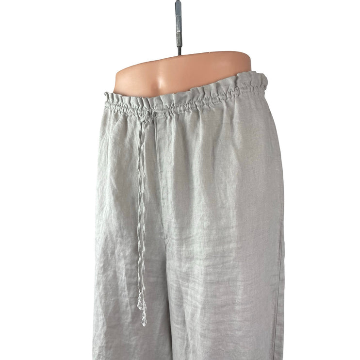 Zara Soft Touch Women's Gray High Rise Lounge Palazzo Wide Leg Trousers Pants XS