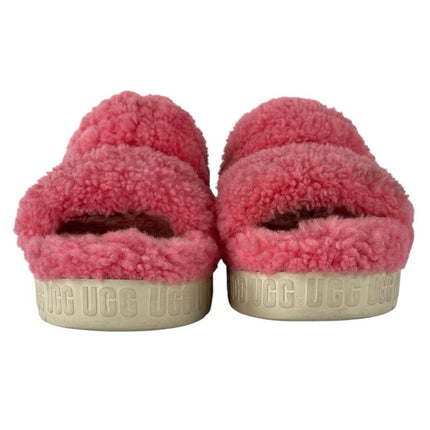UGG Oh Fluffita Women's Pink Fuzzy Teddy Slingback Lounge Slide Sandals Size 11