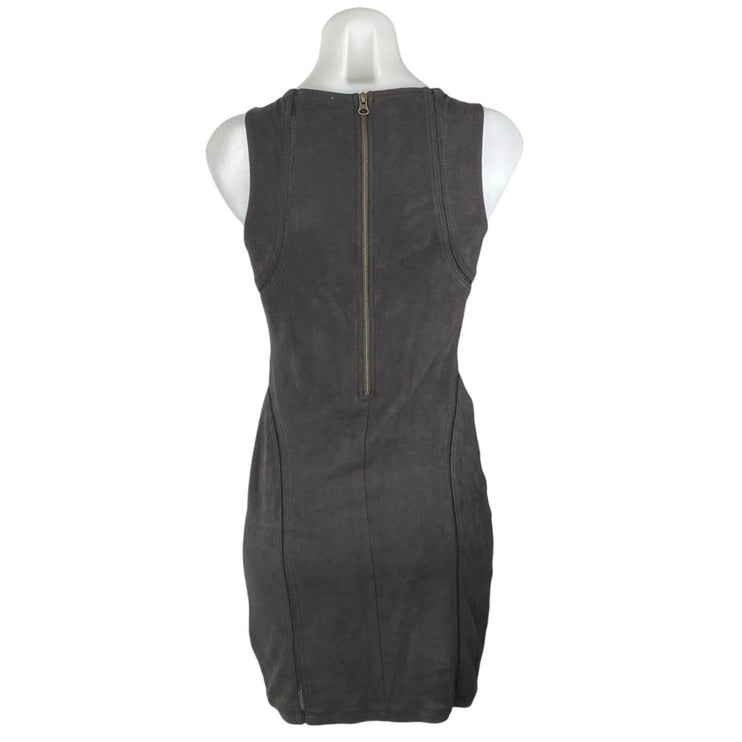 Sanctuary Womens Black Faux Suede Sleeveless Bodycon Sheath Pencil Dress Size XS
