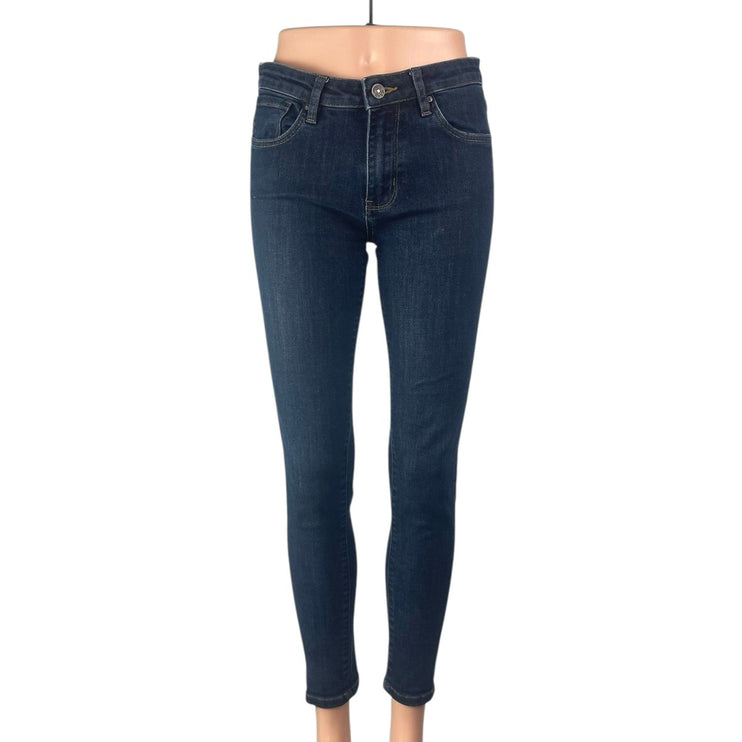 Dish Performance Women's Blue Mid Rise Dark Wash Skinny Denim Jeans Size 26x28